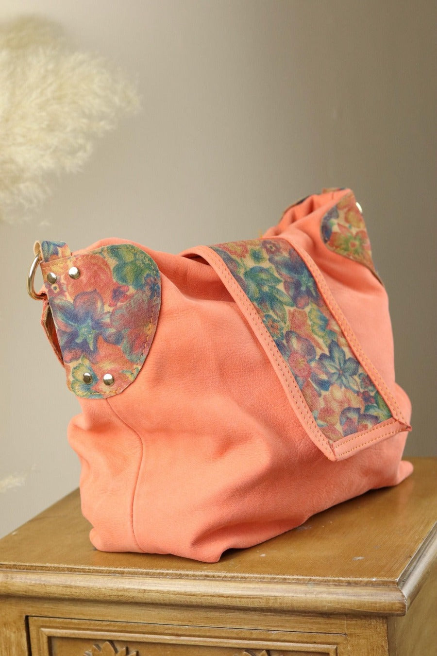 Bolsa hobo salmon piel - Aribet - 2